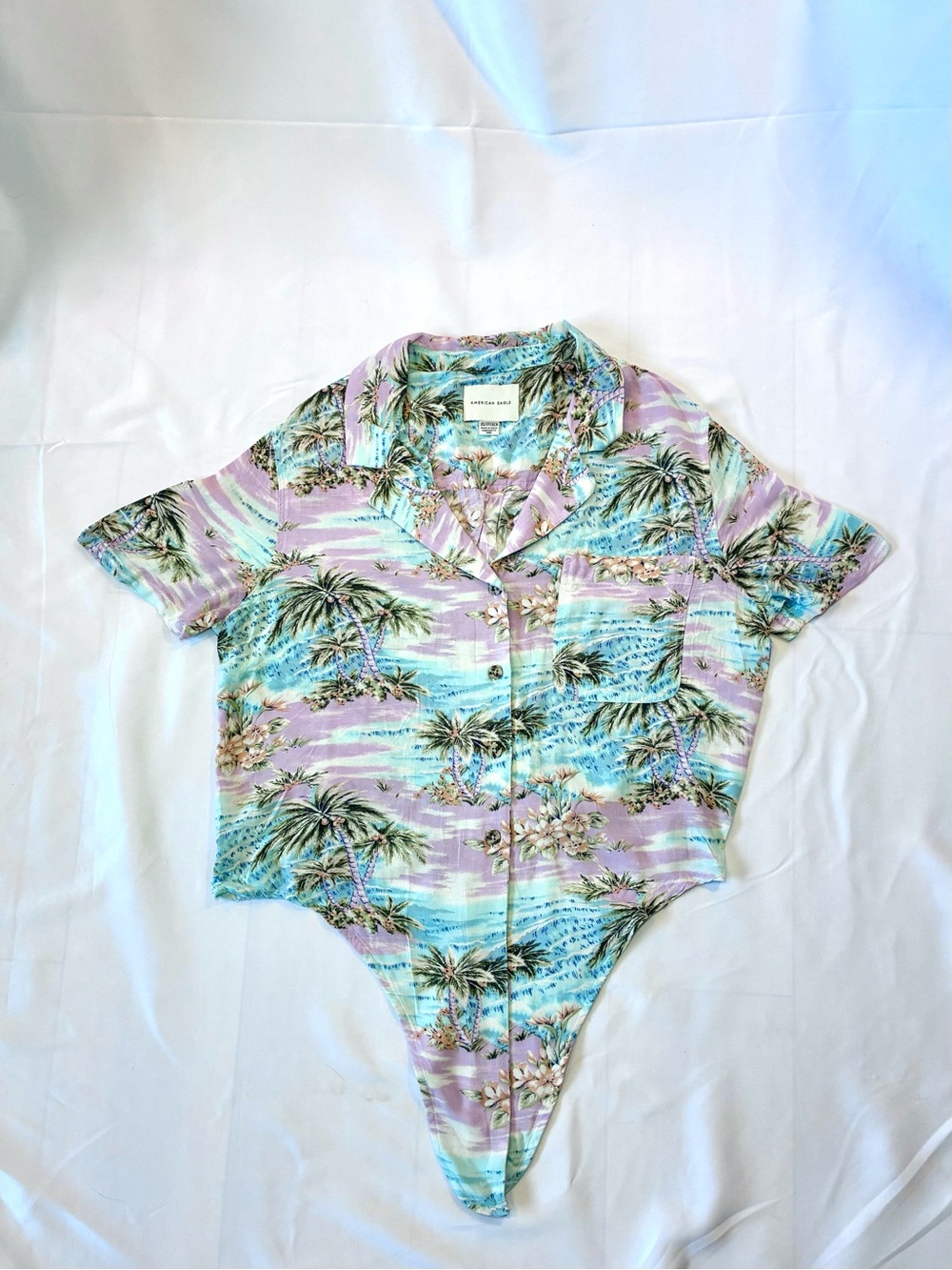 American Eagle Tropical Crop Top